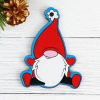 Ёлочные игрушки новогодние &laquo;Новый год: Цветные&raquo;, в деревянной коробке с гравировкой, 6 шт