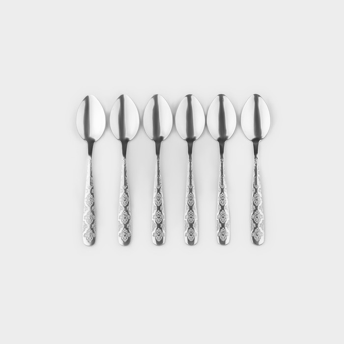 Набор чайных ложек из нержавеющей стали Доляна &laquo;Возрождение&raquo;, длина 14,5 см, 6 шт, без золота