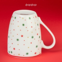 Новогодняя кружка Доляна &laquo;Новогодние каникулы&raquo;, 370 мл, 12&times;8,5&times;10,5 см, цвет белый