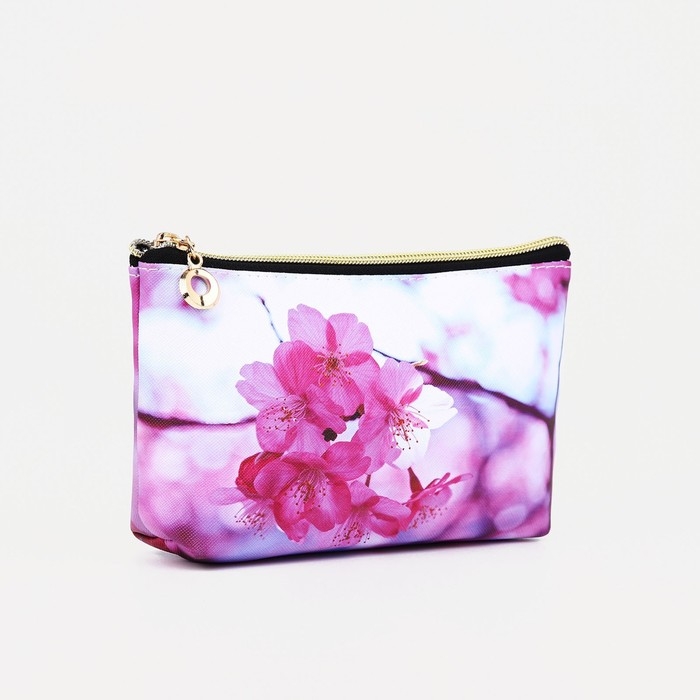 Косметичка на молнии, цвет белый/розовый/сиреневый Косметичка на молнии, цвет белый/розовый/сиреневый