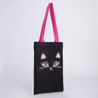 Шопер детский для девочки с допиками &laquo;Котик&raquo;, 32х23см