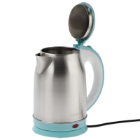 Чайник электрический ENERGY E-202, металл, 1,8 л, 1500 Вт, серебристо-голубой Чайник электрический ENERGY E-202, металл, 1,8 л, 1500 Вт, серебристо-голубой