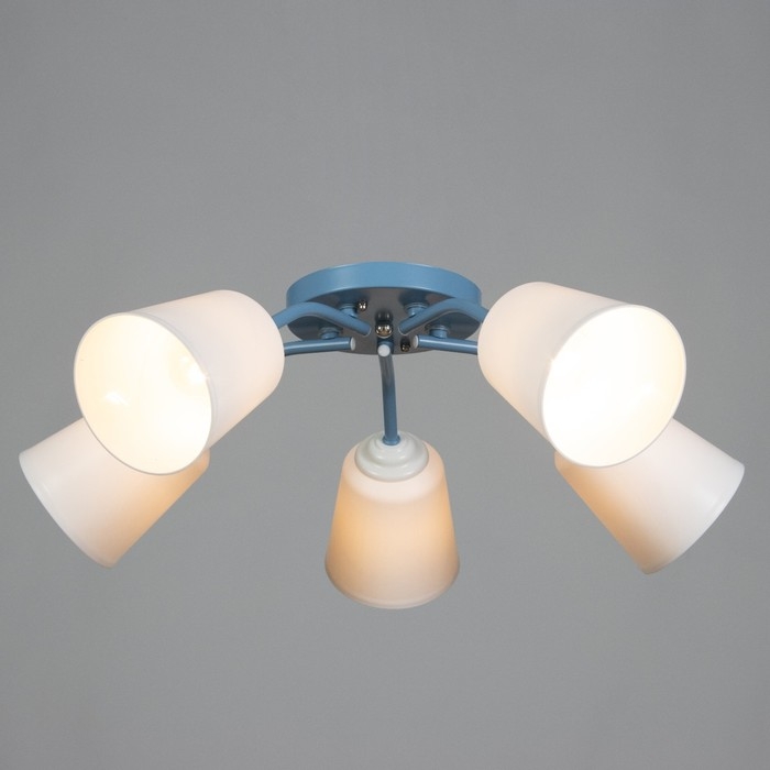 Люстра Люстра "Онлайн" (цил.) 5х15Вт Е27 МОДЕЛЬ:BR 00279 голубой 52х52х15см