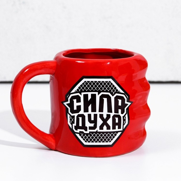 Кружка керамическая &laquo;Сила духа&raquo;, 500 мл, цвет красный