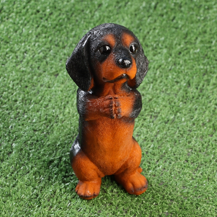 Садовая фигура Садовая фигура "Попрошайка такса" 8х7х19см