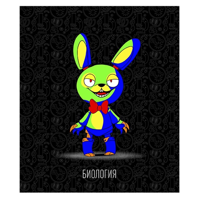 Тетрадь предм Неоновые звери Calligrata TOP 48л кл Биология, мел карт, НЕОН печать, офсет