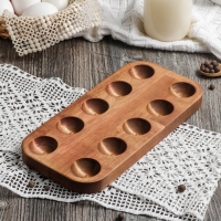 Подставка для яиц Adelica, 10 отделений, 12&times;25&times;1,8 см, массив берёзы