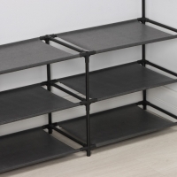 Полка для обуви LaDо́m, 3 яруса, 90&times;30&times;57 см, цвет чёрный