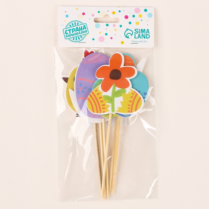 Шпажки &laquo;Пасха&raquo;, набор 6 шт.