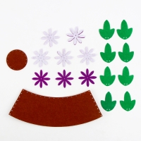 Набор для творчества. Букет из фетра в горшочке «Фиолетовые цветочки» Набор для творчества. Букет из фетра в горшочке «Фиолетовые цветочки»