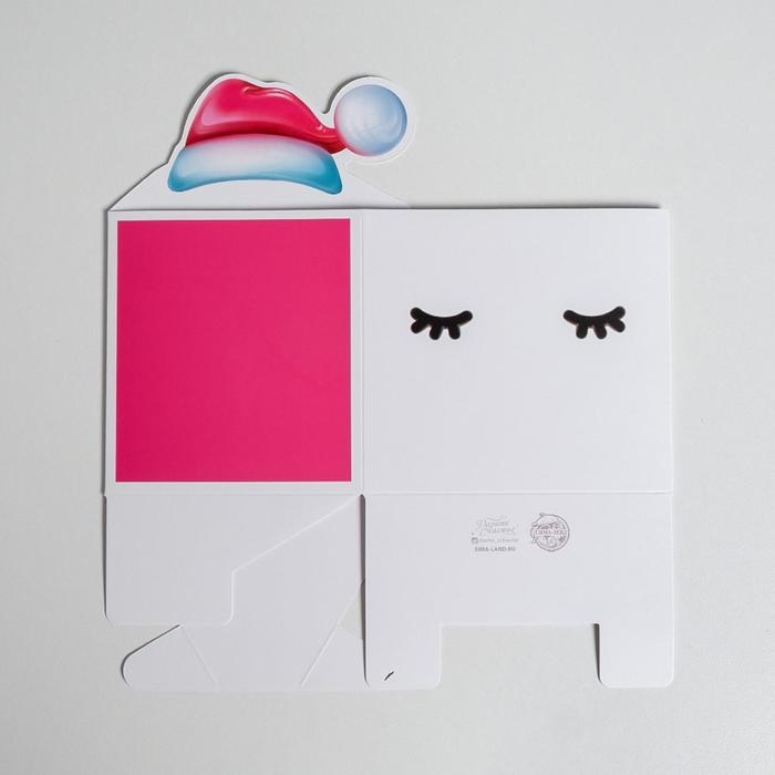 Коробка новогодняя для мини-букетов &laquo;С Новым годом&raquo;, глазки, 12 х 16,5 х 10 см , Новый год