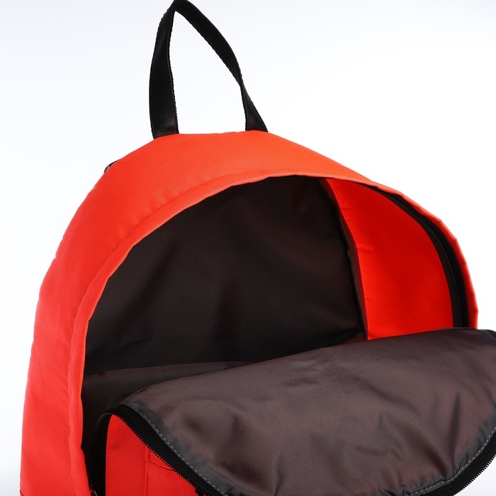 Рюкзак школьный из текстиля на молнии, Erich Krause, 1 карман, цвет коралловый Рюкзак школьный из текстиля на молнии, Erich Krause, 1 карман, цвет коралловый