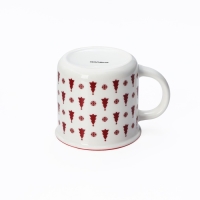 Кружка фарфоровая Доляна &laquo;Ёлочки&raquo;, 380 мл, цвет белый