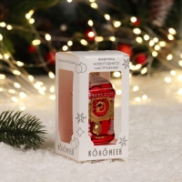 Ёлочное украшение "Часы-тумба" красный,, в подарочной упаковке h-9см