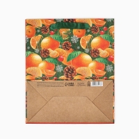 Пакет подарочный новогодний крафтовый вертикальный &laquo;Мечты сбываются&raquo;, ML 23 х 27 х 11.5 см , Новый год