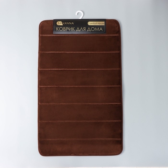 Коврик для ванной и туалета SAVANNA Memory foam, 50&times;80 см, цвет коричневый