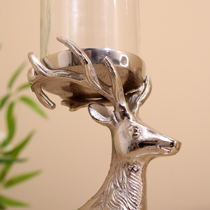 Подсвечник Подсвечник "Олень" алюминий 21х11х35 см