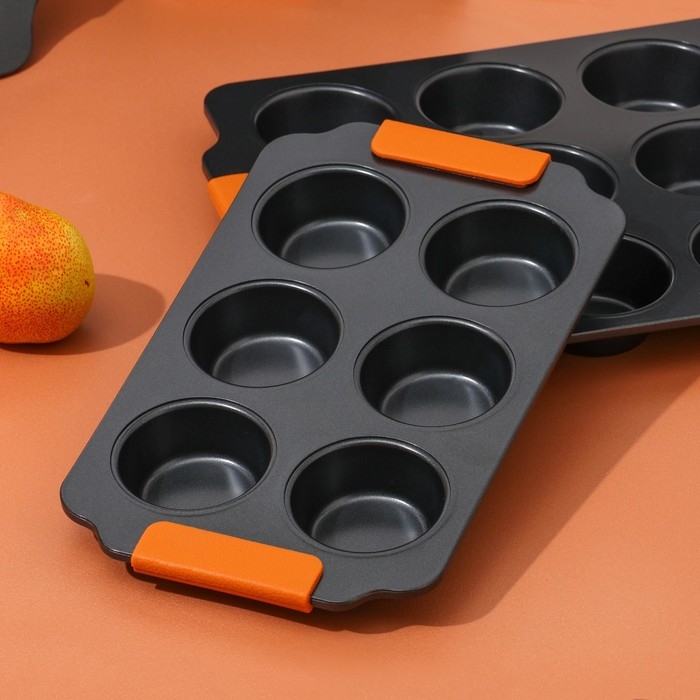 Форма для выпечки Magistro «French Bakery. Круг», 30,5×18×3 см, 6 ячеек, антипригарное покрытие Форма для выпечки Magistro «French Bakery. Круг», 30,5×18×3 см, 6 ячеек, антипригарное покрытие