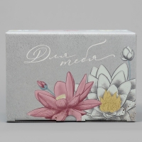 Коробка подарочная складная, упаковка, &laquo;Нежные лилии&raquo;, 22 х 15 х 10 см