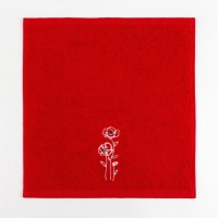 Набор полотенец &laquo;Цветы&raquo; 30х30 см-3шт, 100% хлопок 340 гр/м2