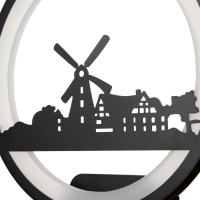 Бра 2496/1 LED 15Вт 4000К черный 24х24х30 см