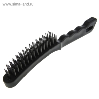 Щетка металлическая ручная ЛОМ, пластиковая рукоятка, 4-рядная Щетка металлическая ручная ЛОМ, пластиковая рукоятка, 4-рядная