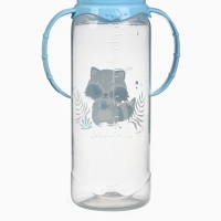 Бутылочка для кормления «Lovely baby» 250 мл, цилиндр, с ручками, цвет голубой Бутылочка для кормления «Lovely baby» 250 мл, цилиндр, с ручками, цвет голубой