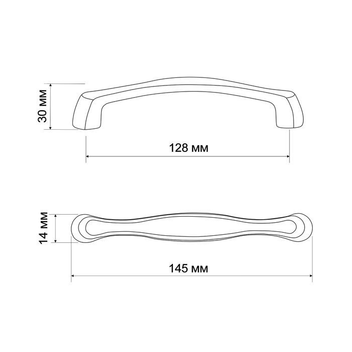 Ручка мебельная РС193CP, м/о 128 мм, цвет хром Ручка мебельная РС193CP, м/о 128 мм, цвет хром