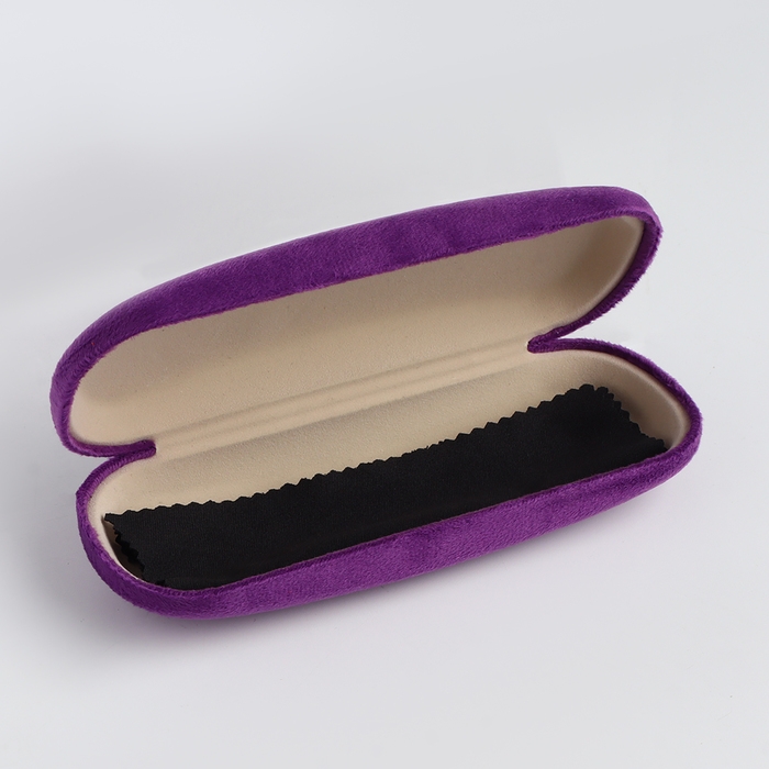 Футляр для очков на хлопушке, длина 16 см, цвет фиолетовый
