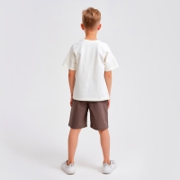 Шорты-бермуды детские MINAKU: Cotton collection цвет коричневый, рост 110 Шорты-бермуды детские MINAKU: Cotton collection цвет коричневый, рост 110