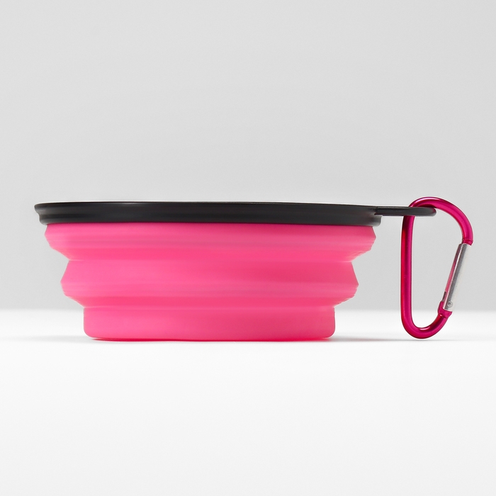 Миска силиконовая, складная, 250 мл, 11 см, розовая Миска силиконовая, складная, 250 мл, 11 см, розовая