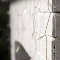 Гирлянда &laquo;Бахрома&raquo; 1.8 &times; 0.5 м, IP20, прозрачная нить, 48 LED, свечение белое, 8 режимов, 220 В