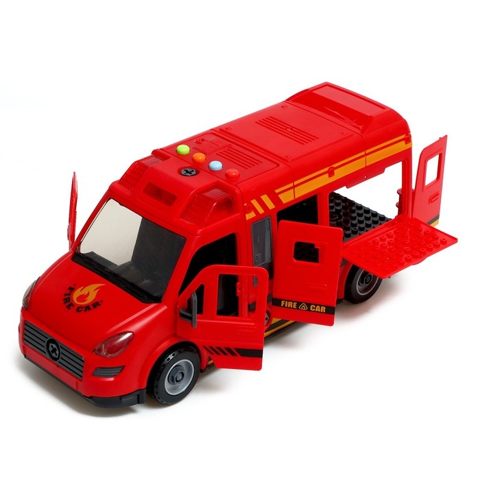 Конструктор винтовой &laquo;Пожарный фургон&raquo;, свет, звук, инерция, 50 деталей