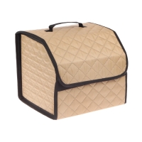 Органайзер кофр в багажник автомобиля Cartage саквояж, оксфорд стеганый, 33 см, бежевый Органайзер кофр в багажник автомобиля Cartage саквояж, оксфорд стеганый, 33 см, бежевый