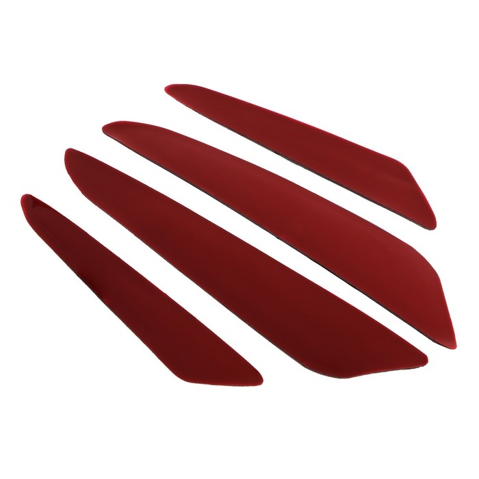 Накладка на дверь TORSO, противоударная, черный карбон, набор 4 шт Накладка на дверь TORSO, противоударная, черный карбон, набор 4 шт