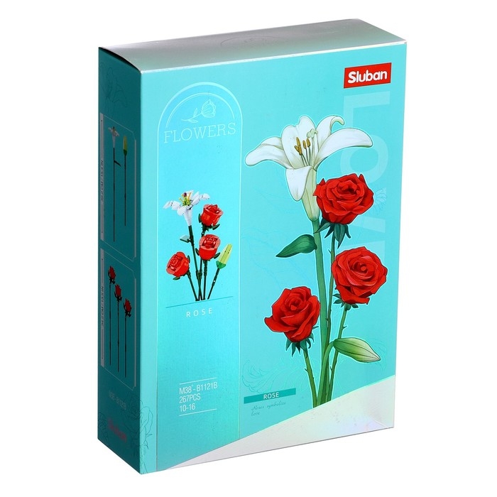 Конструктор «Цветы. Букет роз», 267 деталей Конструктор «Цветы. Букет роз», 267 деталей