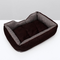 Лежанка "Лофт мокко №4", 70 х 55 х 20 см, темно-коричневый Лежанка "Лофт мокко №4", 70 х 55 х 20 см, темно-коричневый