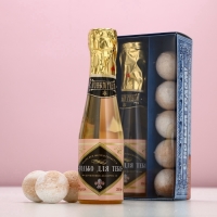 Подарочный набор ЧИСТОЕ СЧАСТЬЕ &laquo;Для тебя&raquo;: гель для душа шампанское 250 мл и бомбочки для ванны 5х40 г, Новый Год