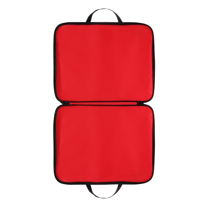 Папка для чертежей и рисунков А3, 470 х 350 х 20 мм, с ручками, текстильная, Calligrata Стандарт, Красная, плотность 600D