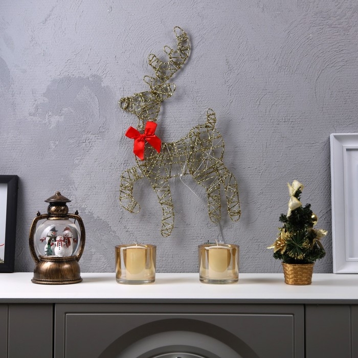 Светодиодная фигура «Олень» 28 × 47.5 см, металл, батарейки ААх2 (не в комплекте), свечение тёплое белое Светодиодная фигура «Олень» 28 × 47.5 см, металл, батарейки ААх2 (не в комплекте), свечение тёплое белое