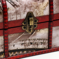 Шкатулка дерево состаренная "Цветы и города" сундучок МИКС 15х22х15,5 см Шкатулка дерево состаренная "Цветы и города" сундучок МИКС 15х22х15,5 см