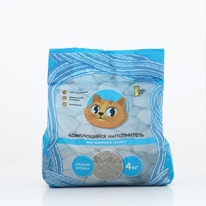 Наполнитель минеральный комкующийся «Золотой кот», 5 л Наполнитель минеральный комкующийся «Золотой кот», 5 л