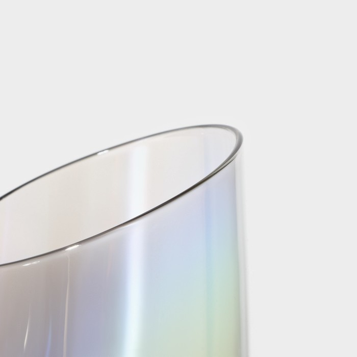 Набор бокалов для шампанского стеклянный Magistro &laquo;Иллюзия&raquo;, 180 мл, 5,5&times;27,5 см, 2 шт, цвет перламутровый