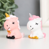 Сувенир полистоун "Милый единорожек" МИКС 4х3,5х3 см Сувенир полистоун "Милый единорожек" МИКС 4х3,5х3 см