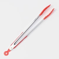 Щипцы кухонные Доляна «Лист», 35×3,5 см, цвет красный Щипцы кухонные Доляна «Лист», 35×3,5 см, цвет красный