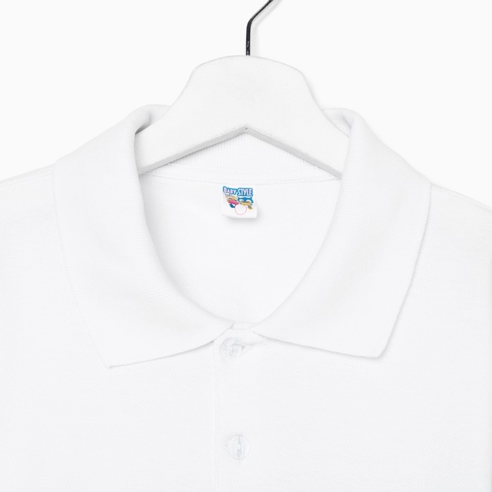 Поло для мальчика, цвет белый, рост 134