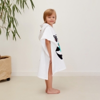 Полотенце-пончо детское махровое Крошка Я &laquo;Панда&raquo; 60х120см, 100% хлопок, 300гр/м2