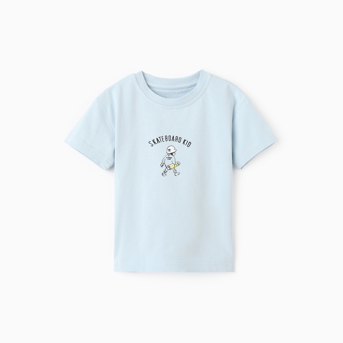 Футболка для мальчика, цвет голубой, рост 110 см