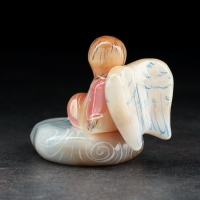 Сувенир "Ангел на облаке", 6,5х6,5х5 см, селенит