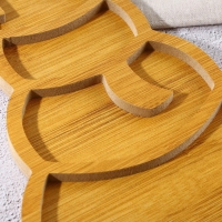 Новый год. Менажница деревянная &laquo;Снеговик&raquo;, 28.8 х 18.4 см